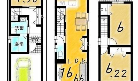 92 sq. m house in Yamashina, Kyoto, Japan