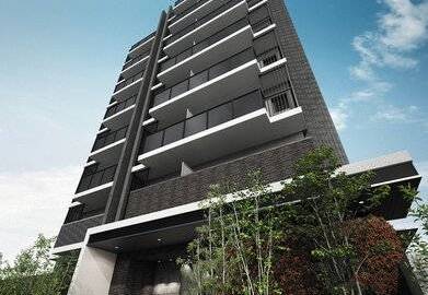 Apartments from 35 square meters in a modern residential complex in Osaka, Japan