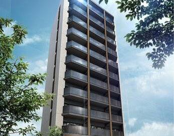 Apartments in a residential complex near the Soltia Kebashi embankment, Osaka, Japan