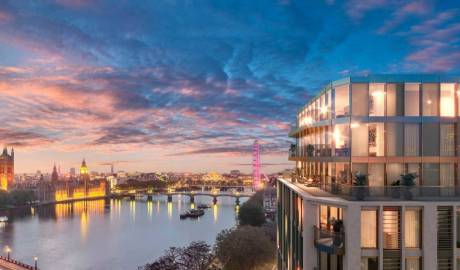 Apartments in The Doulton residential complex, London, UK