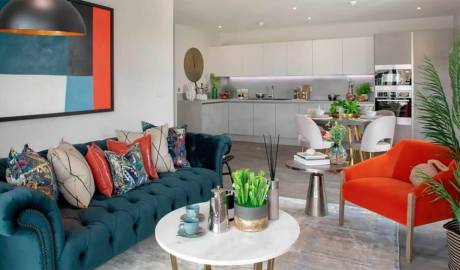 Apartments in the Fresh Wharf residential complex in London, United Kingdom