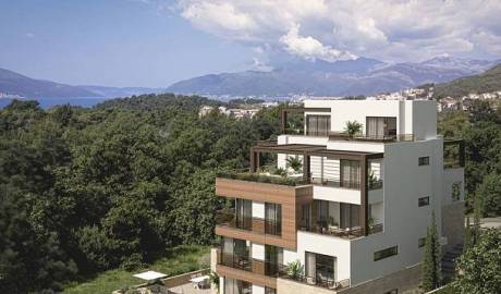 Apartments in a new residential complex with beautiful views, Tivat