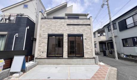 Modern house on Harue-cho, Edogawa-ku in Tokyo, Japan