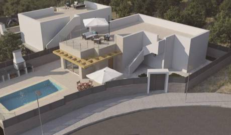 New construction villa with pool in Polop de la Marina, Alicante, Spain