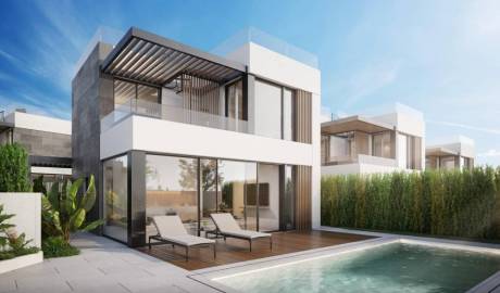 New minimalist design villas with private pool, Alicante, Spain