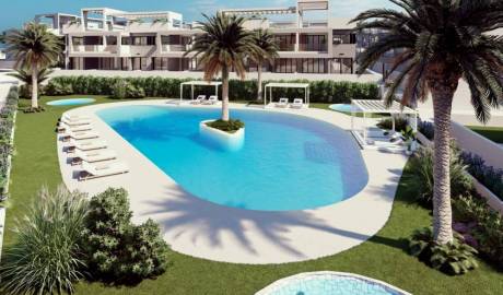 New residential complex of bungalow apartments in Los Balcones, Torrevieja, Spain