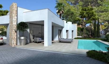 New villa with swimming pool by the sea, Calpe, Valencia, Spain