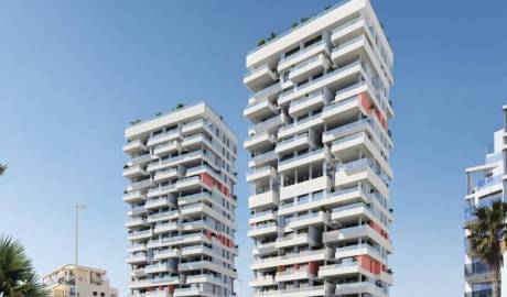 Neu gebaute Häuser mit großen Terrassen und Meerblick, Calpe, Valencia, Spanien