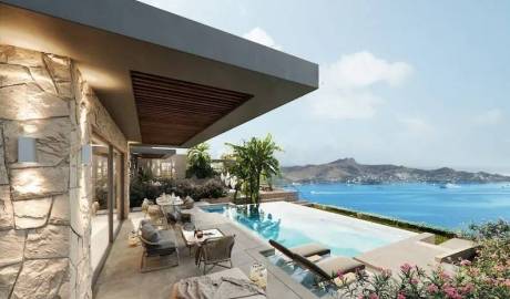 Panoramic sea and Yalikavak Bay view private villas, Bodrum