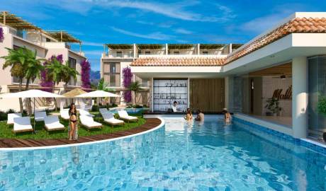 Apartments 2+1 in Malibu residential complex in Tatlisu, Famagusta