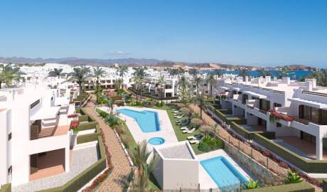 New built apartments on the seafront, Costa Almería, Andalusia